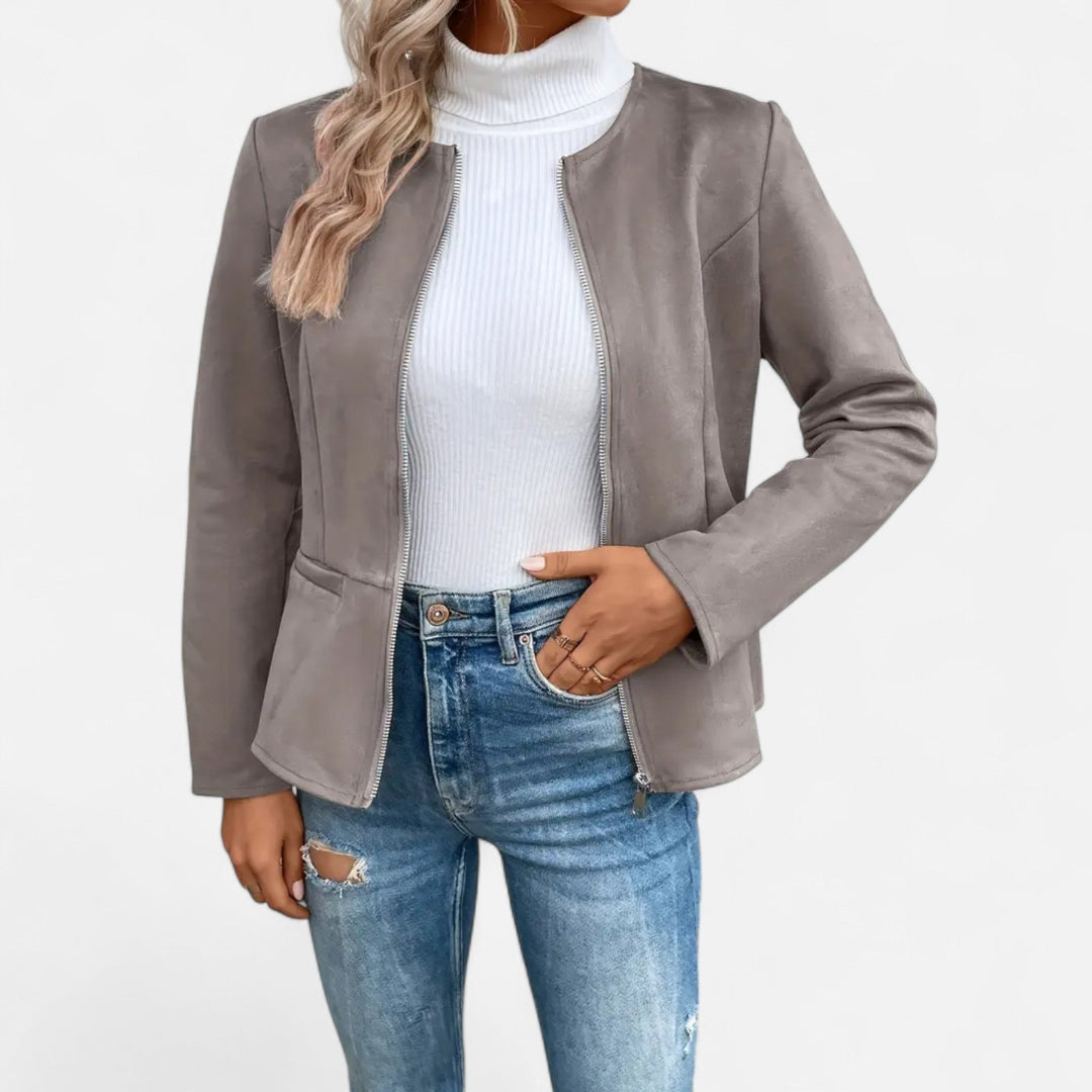 Veste zippée à manches longues pour femme
