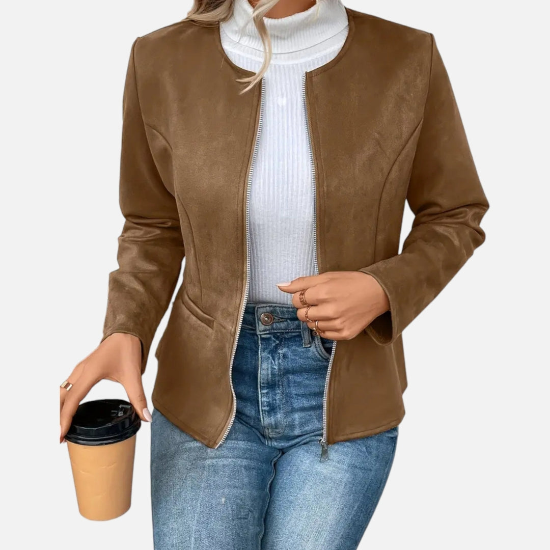 Veste zippée à manches longues pour femme