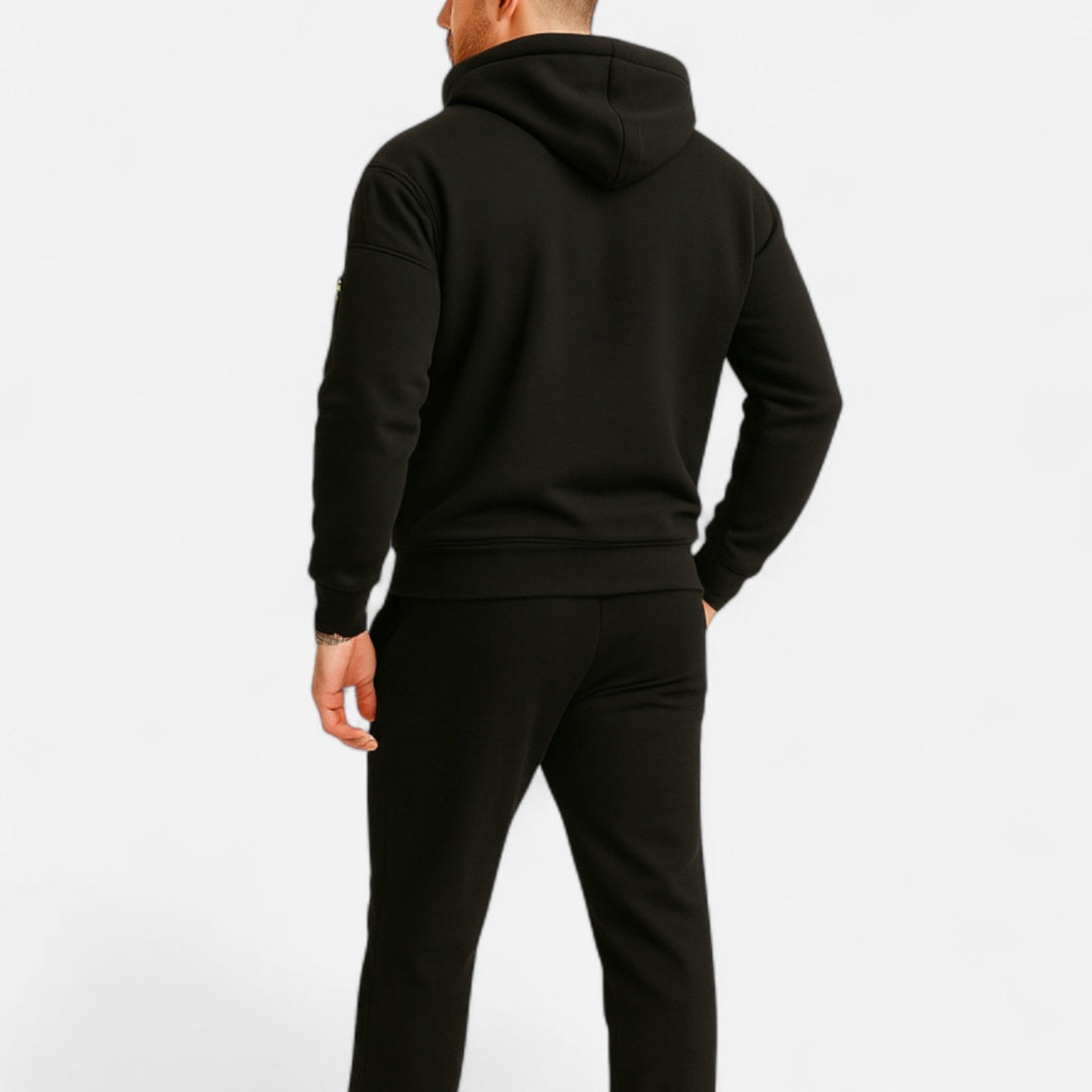 Sweat à capuche demi-zip avec poches pour homme