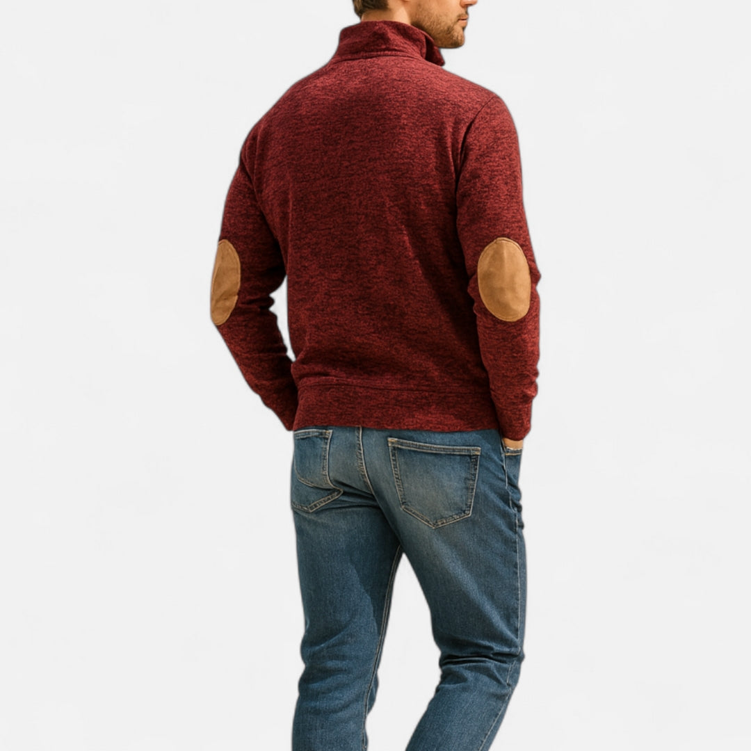 Sweatshirt à col boutonné pour homme