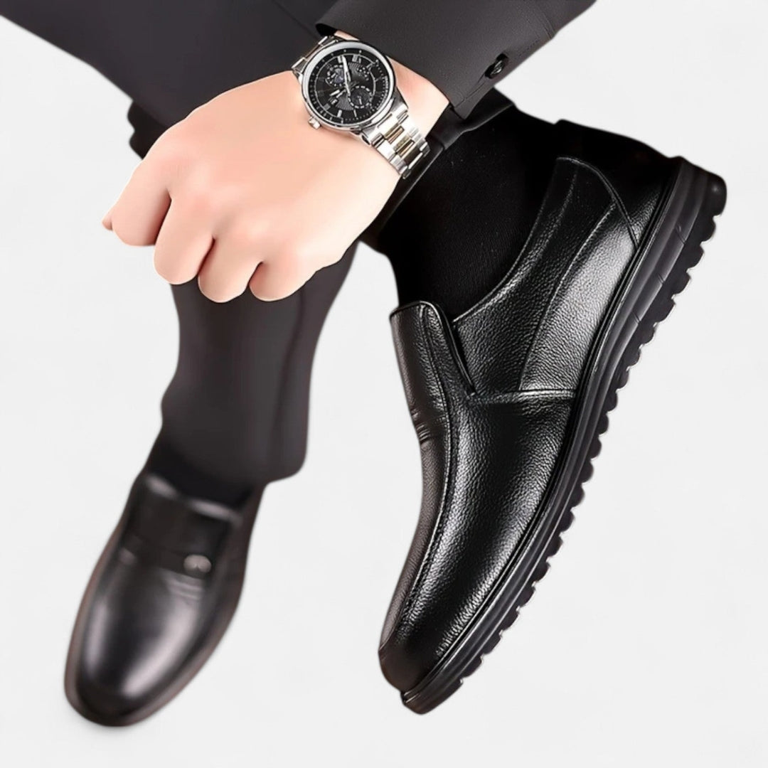 Mocassins Homme à Enfiler en Matière Synthétique | Effet Cuir