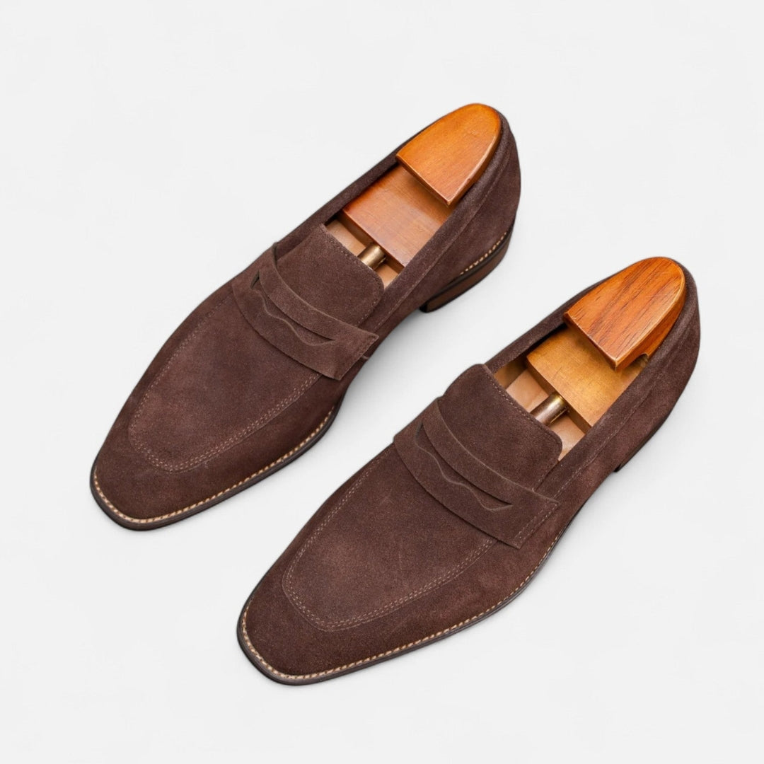 Mocassins Homme à Barrette – Matière Synthétique Aspect Daim