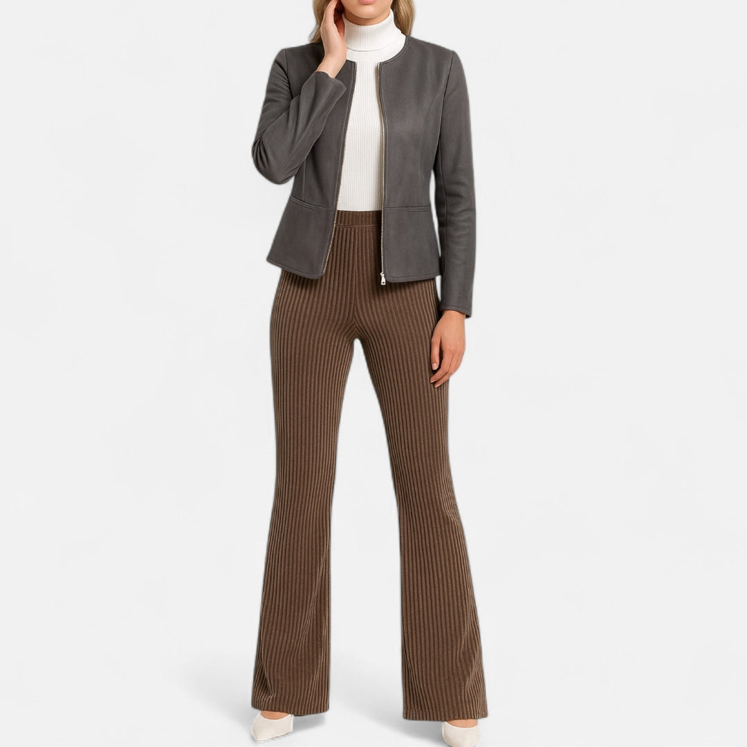 Veste zippée à manches longues pour femme