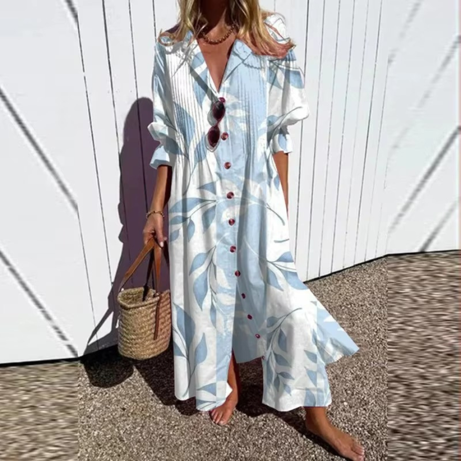 Boho Dot Print Maxi Jurk