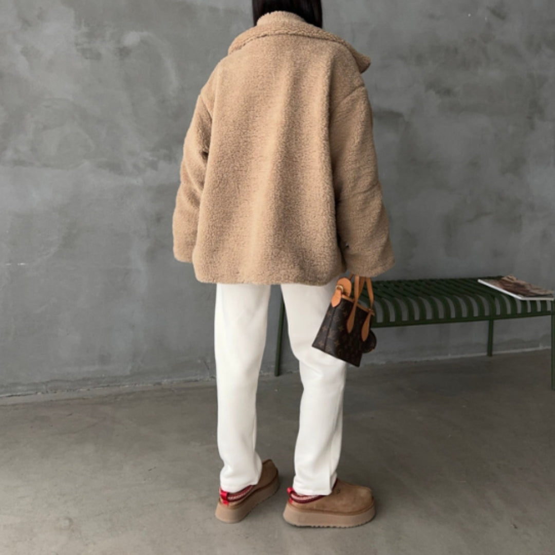 Veste zippée en polaire avec poches pour femme