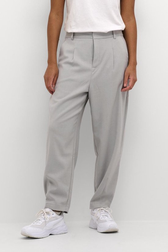 Pantalon de costume à taille haute plissée pour homme