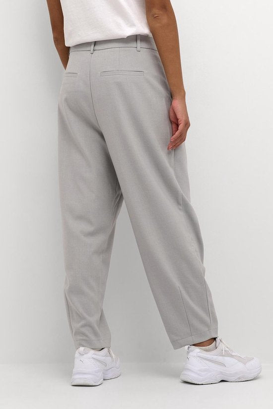 Pantalon de costume à taille haute plissée pour homme