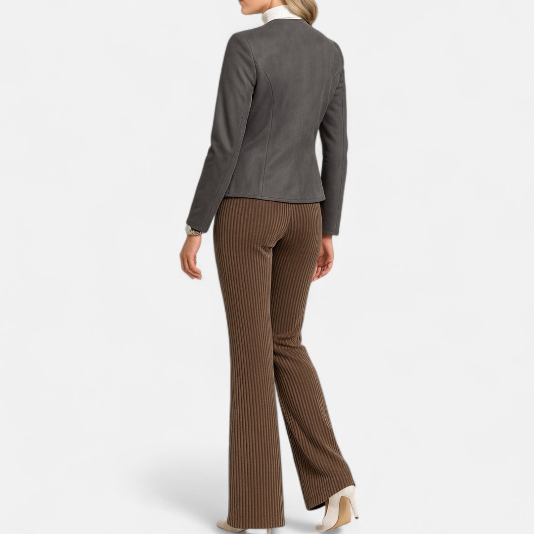 Veste zippée à manches longues pour femme