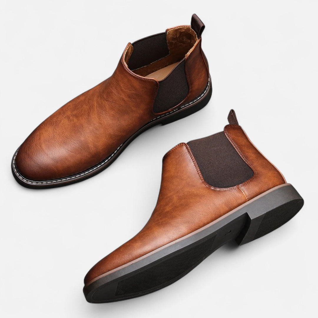 Bottines Chelsea pour Homme avec Empiècements Élastiques