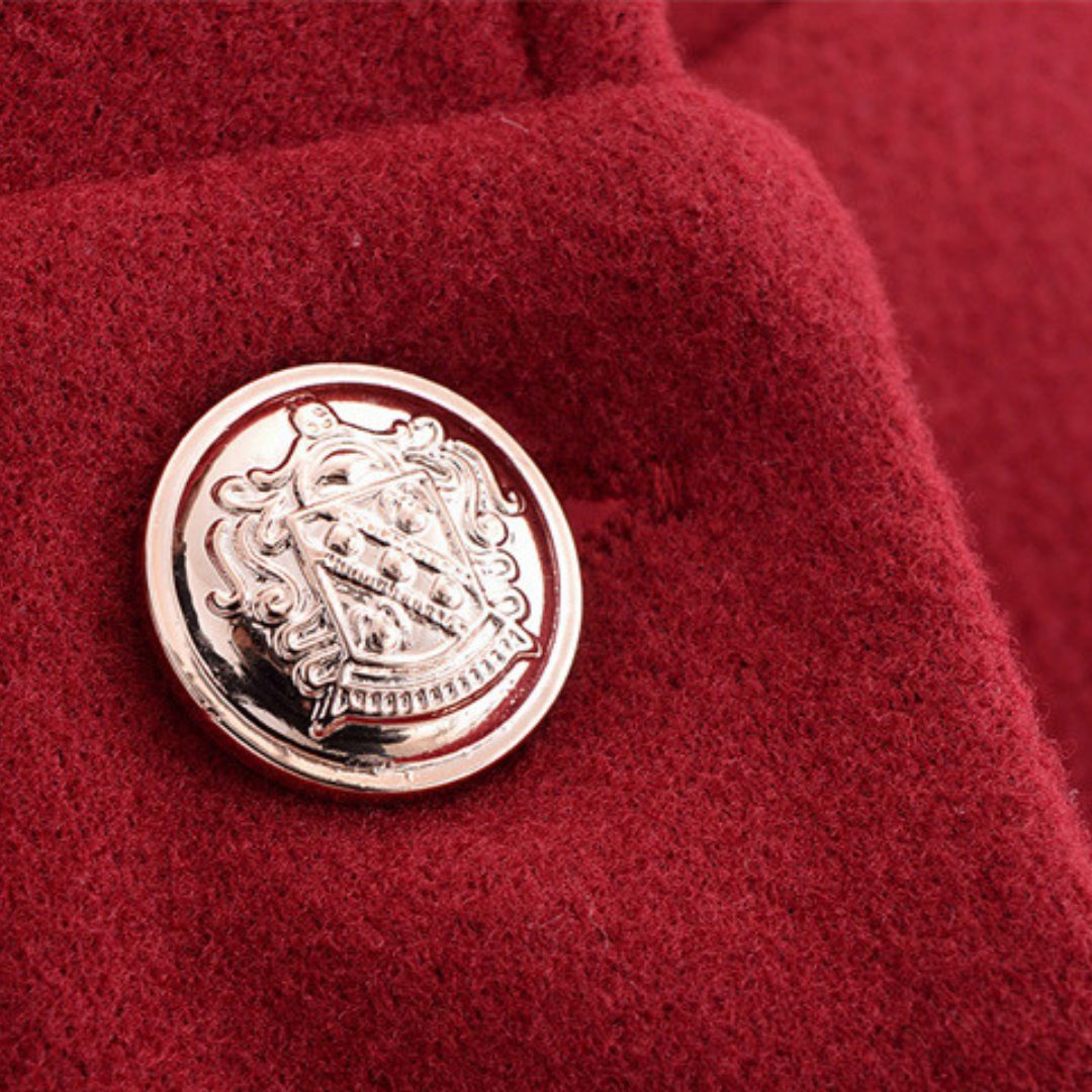 Manteau Cape Ceinturé à Boutons pour Femme