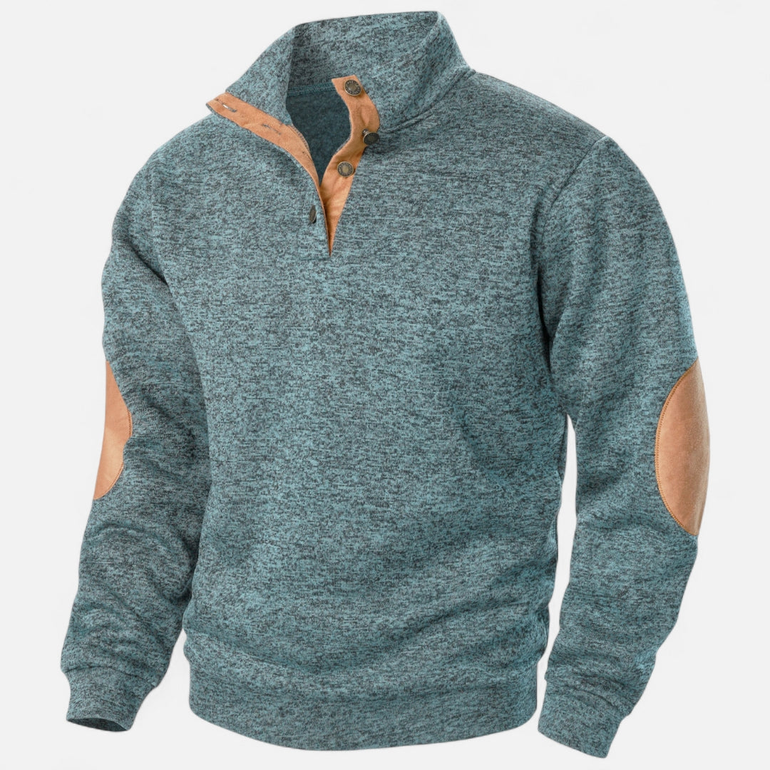 Sweatshirt à col boutonné pour homme