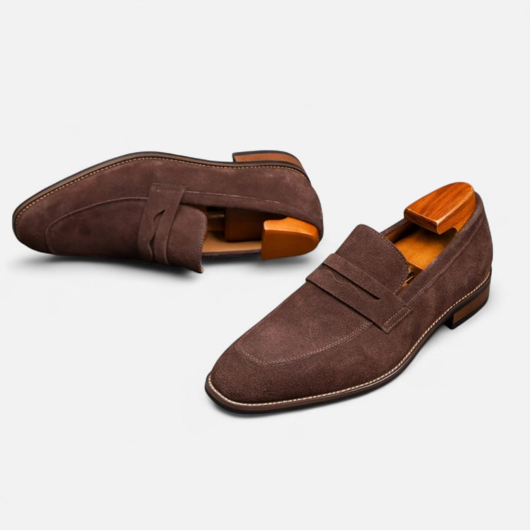 Mocassins Homme à Barrette – Matière Synthétique Aspect Daim