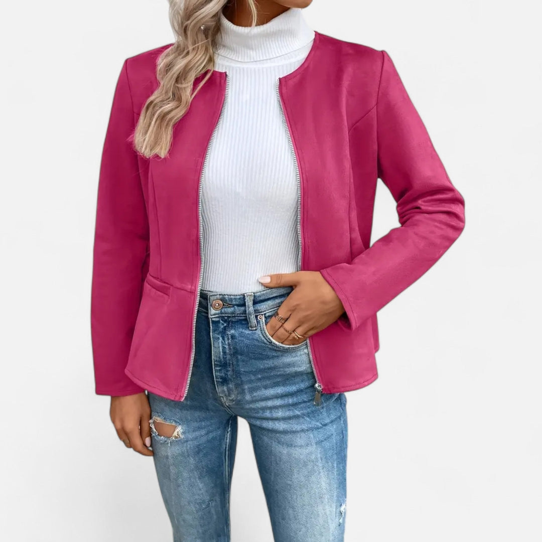 Veste zippée à manches longues pour femme