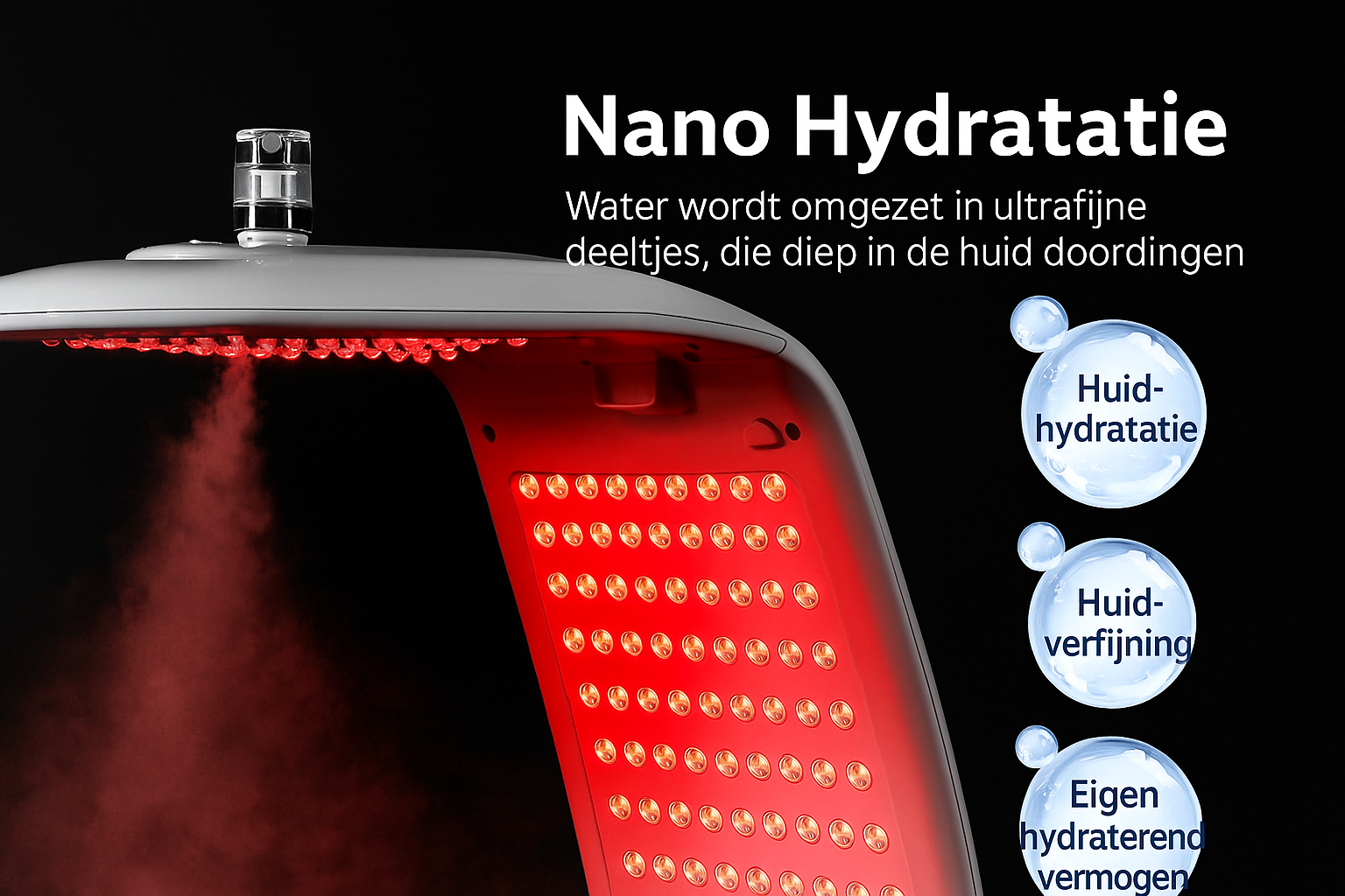 LumiGlow Pro – 7-Kleuren LED Huidtherapie met Nano Hydratatie