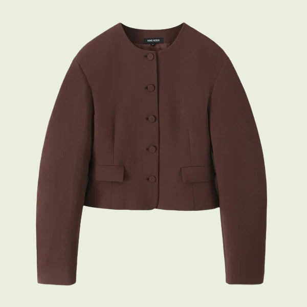 Veste courte à boutons et jupe mini assortie pour femme