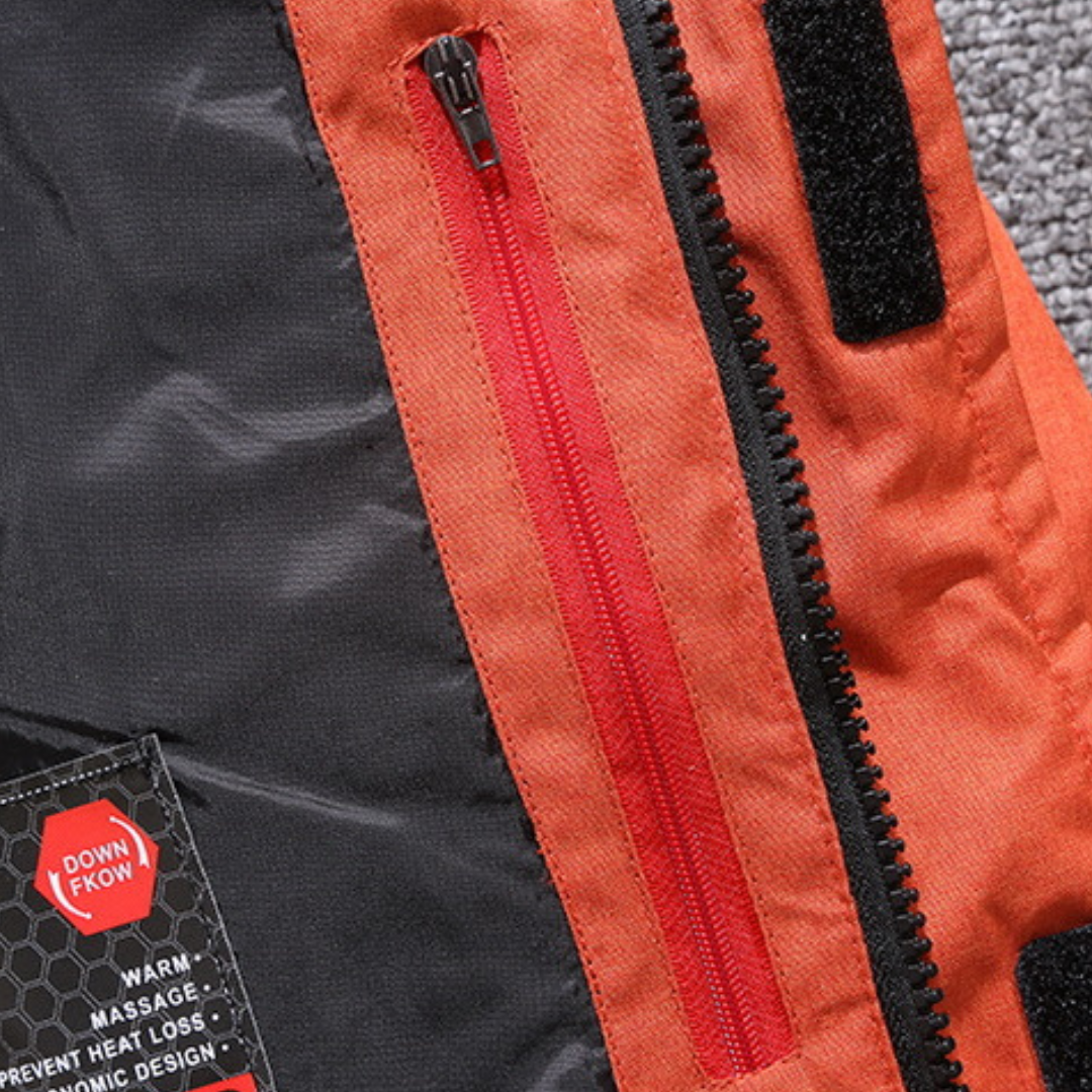 Doudoune matelassée à capuche pour homme en matière synthétique