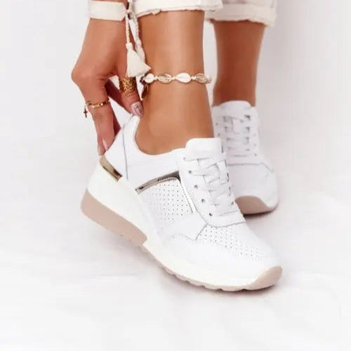 Baskets à plateforme pour femme à lacets