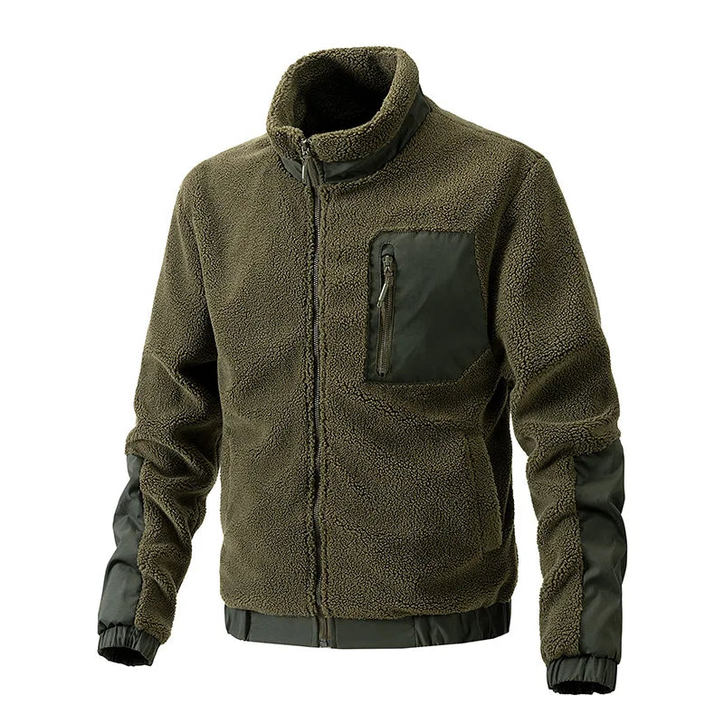 Veste polaire Sherpa à col montant pour homme