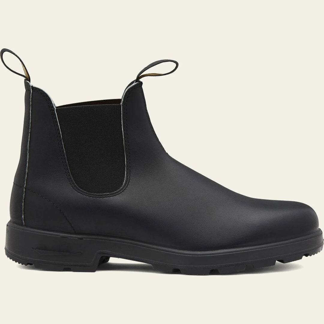 Bottines Chelsea en matière synthétique à bout rond pour homme