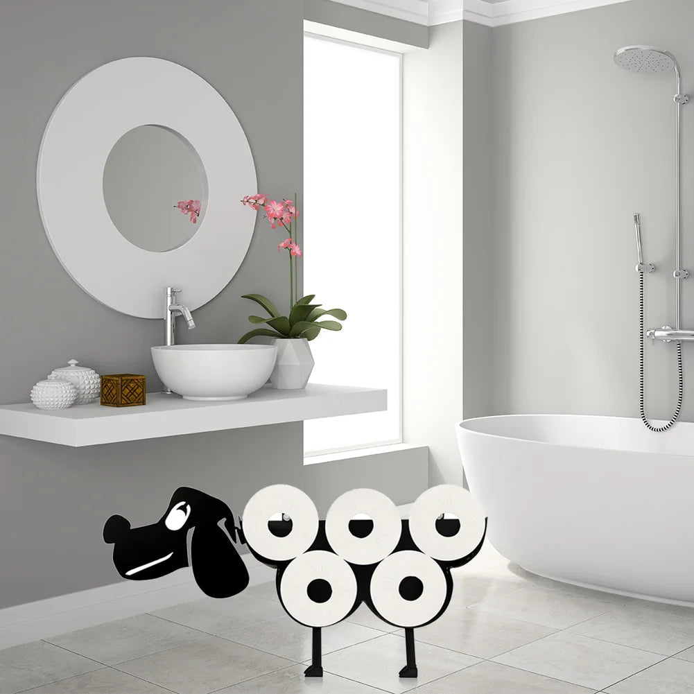 Cute Sheep/Puppy Toilet Paper Holder Bathroom Tissue Storage Box Bathroom Accessories Kitchen Roll Stand Rack Bathroom Decor
