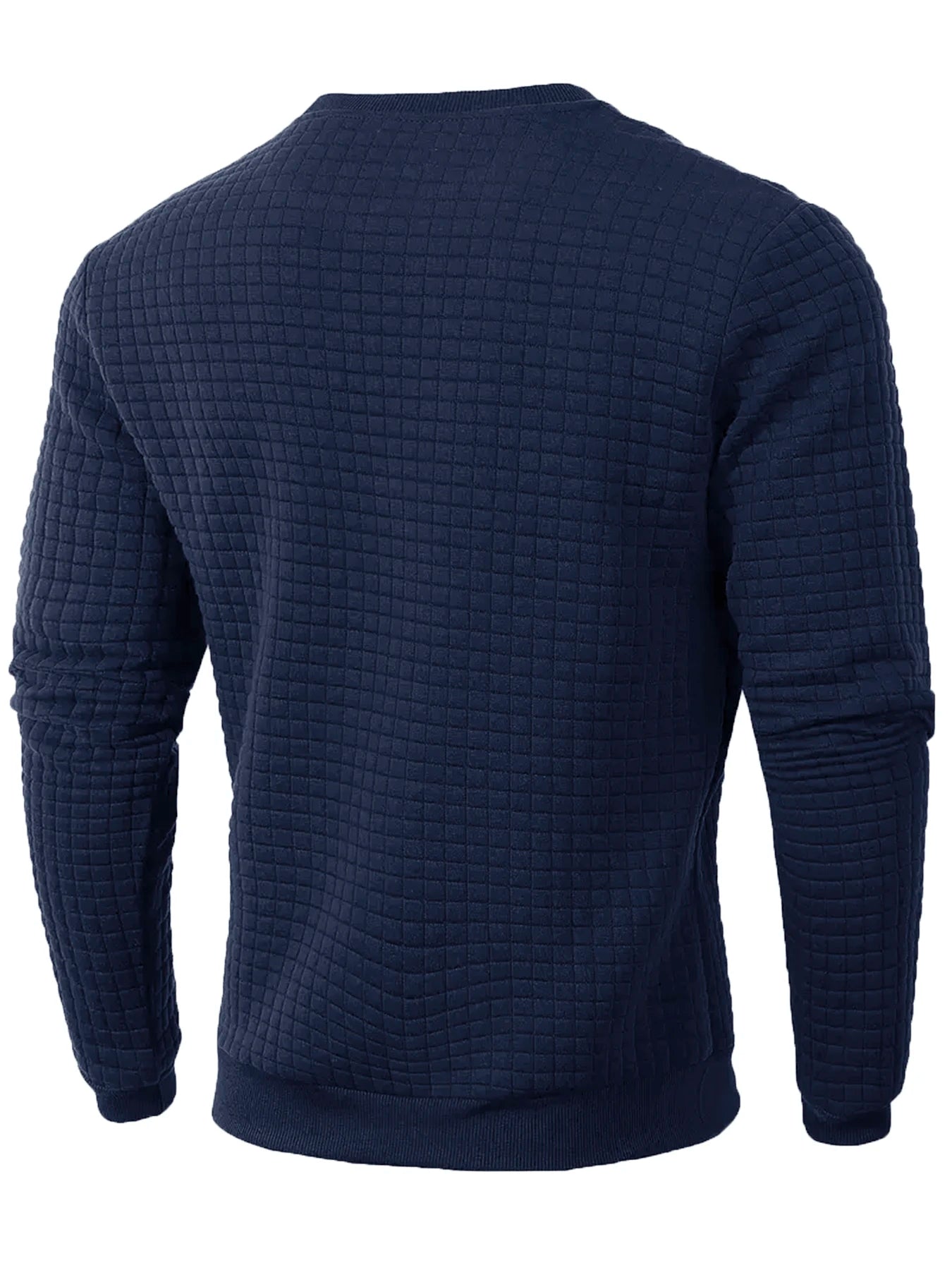 Pull en Maille Texturée à Col Rond pour Homme