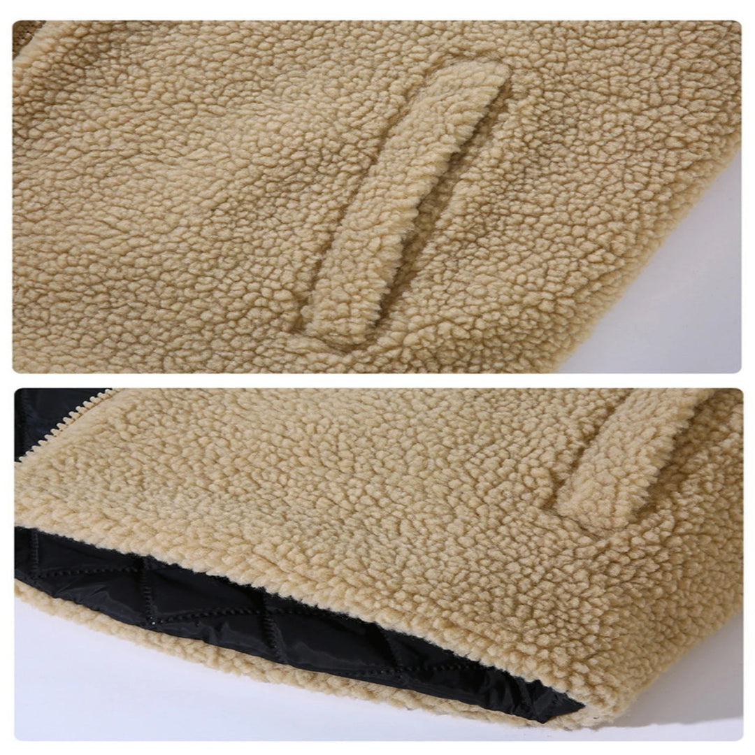 Gilet sans manches en polaire unie pour homme grande taille