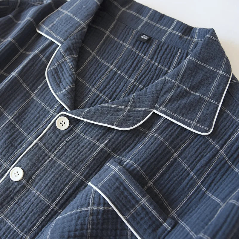 Ensemble pyjama deux pièces à carreaux pour homme