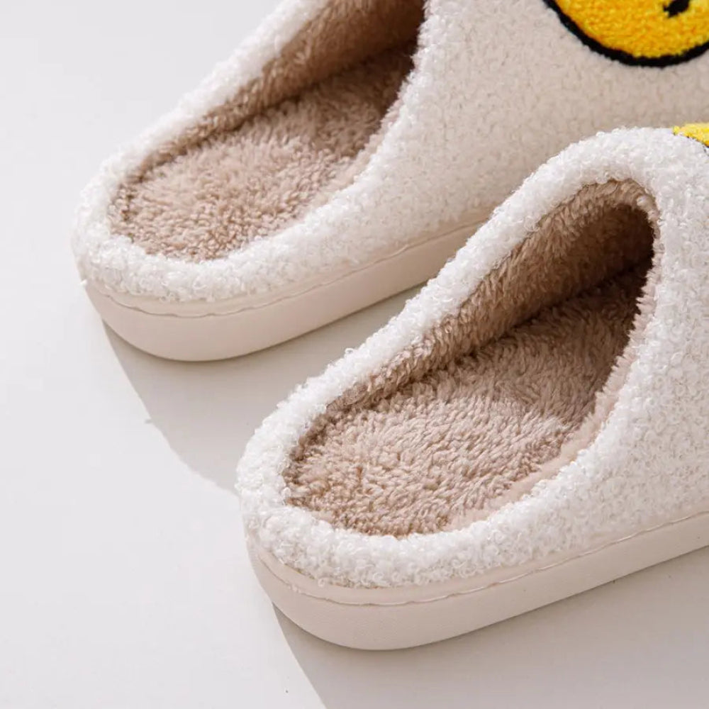 Chaussons d'intérieur en textile pour femme, automne/hiver, motif fantaisie, semelle plate