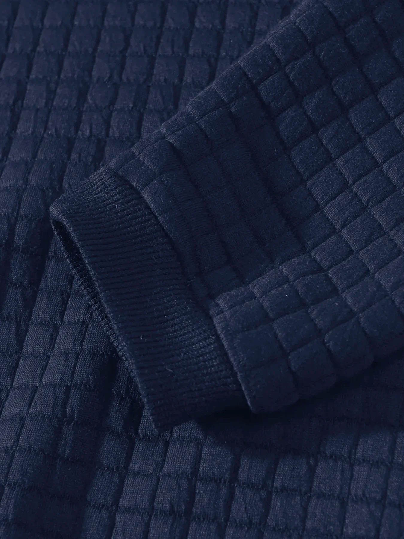 Pull en Maille Texturée à Col Rond pour Homme