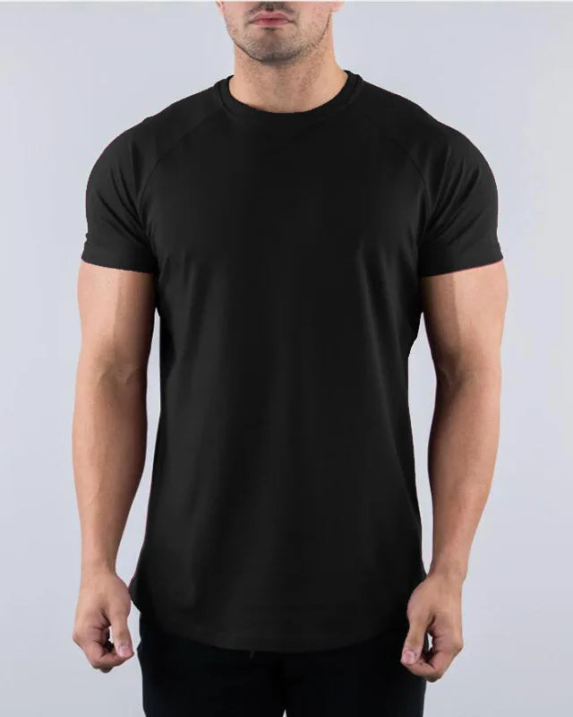 T-shirt Sport Homme à Manches Courtes et Col Rond