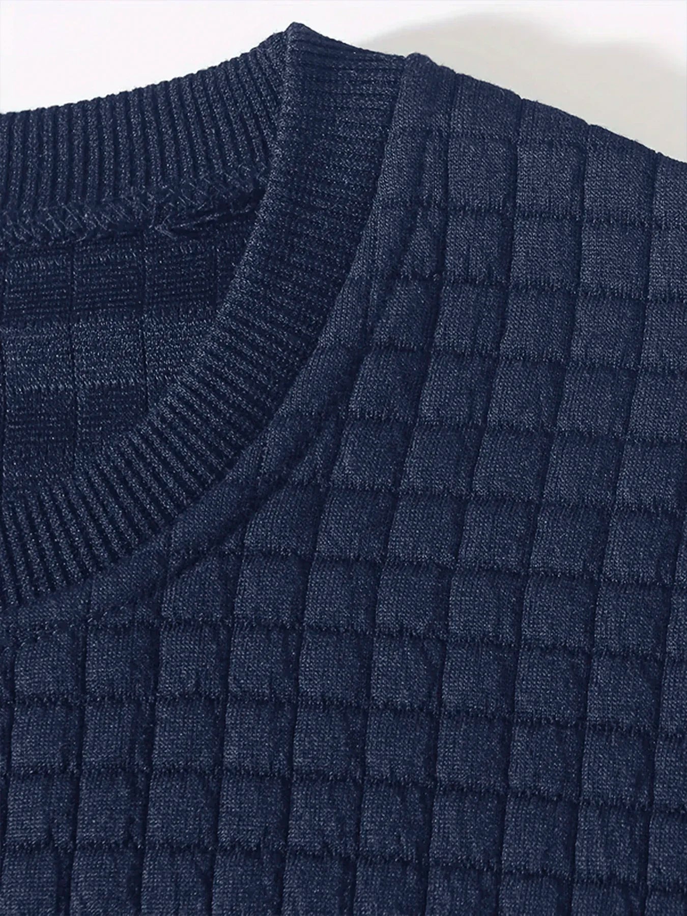 Pull en Maille Texturée à Col Rond pour Homme