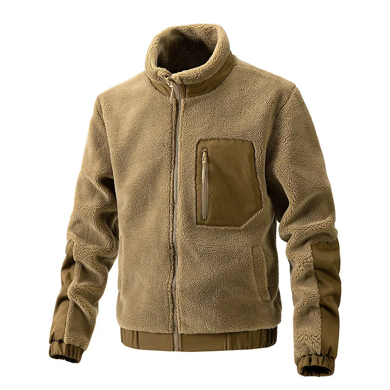 Veste polaire Sherpa à col montant pour homme