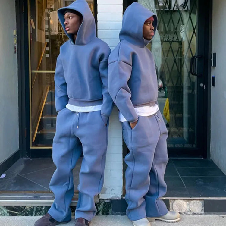 Sweat-shirt et pantalon grande taille à manches longues pour homme