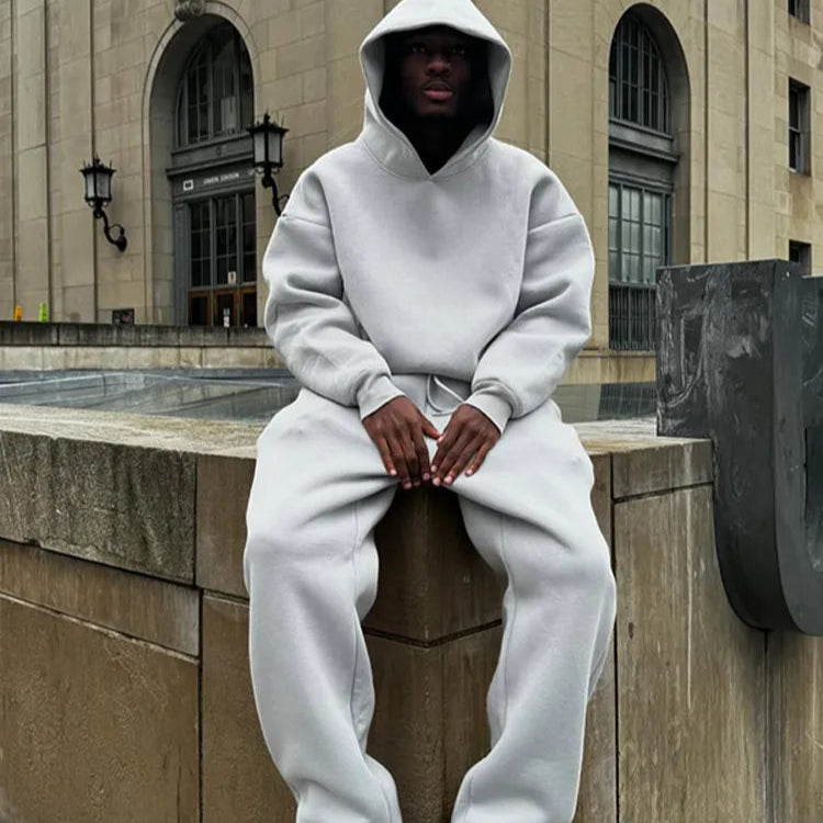 Sweat-shirt et pantalon grande taille à manches longues pour homme