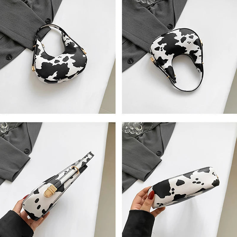 Sac à bandoulière imprimé animal en similicuir pour femme