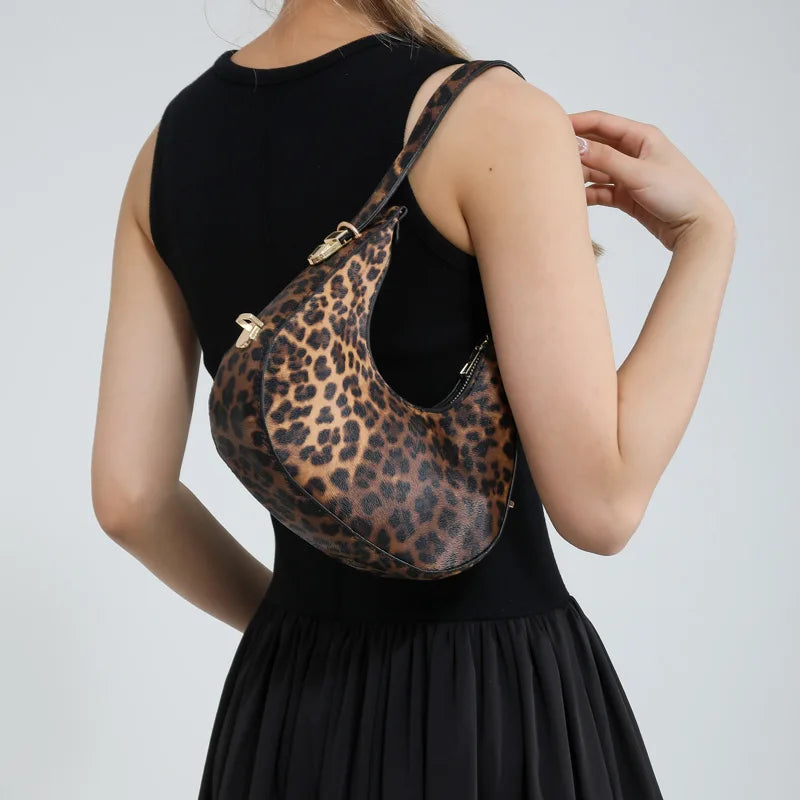 Sac à bandoulière imprimé animal en similicuir pour femme