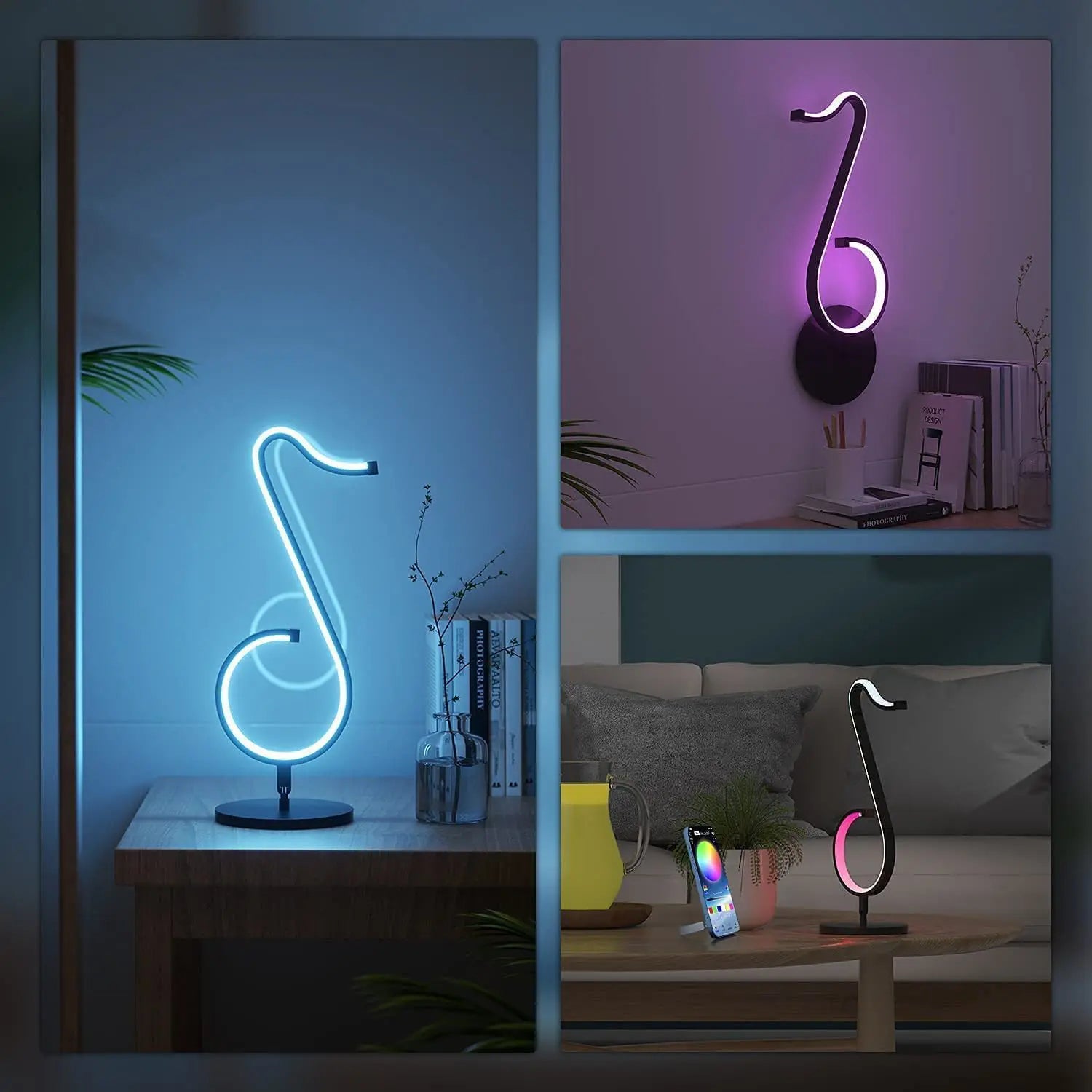 NotyLight - Muzieknoot Tafel/Wandlamp