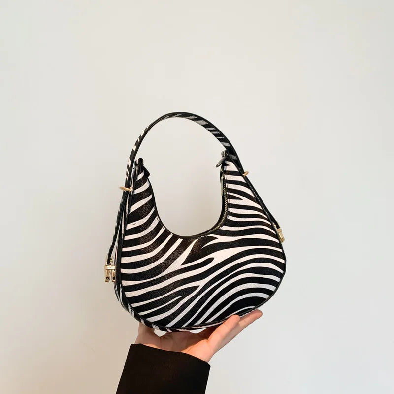 Sac à bandoulière imprimé animal en similicuir pour femme