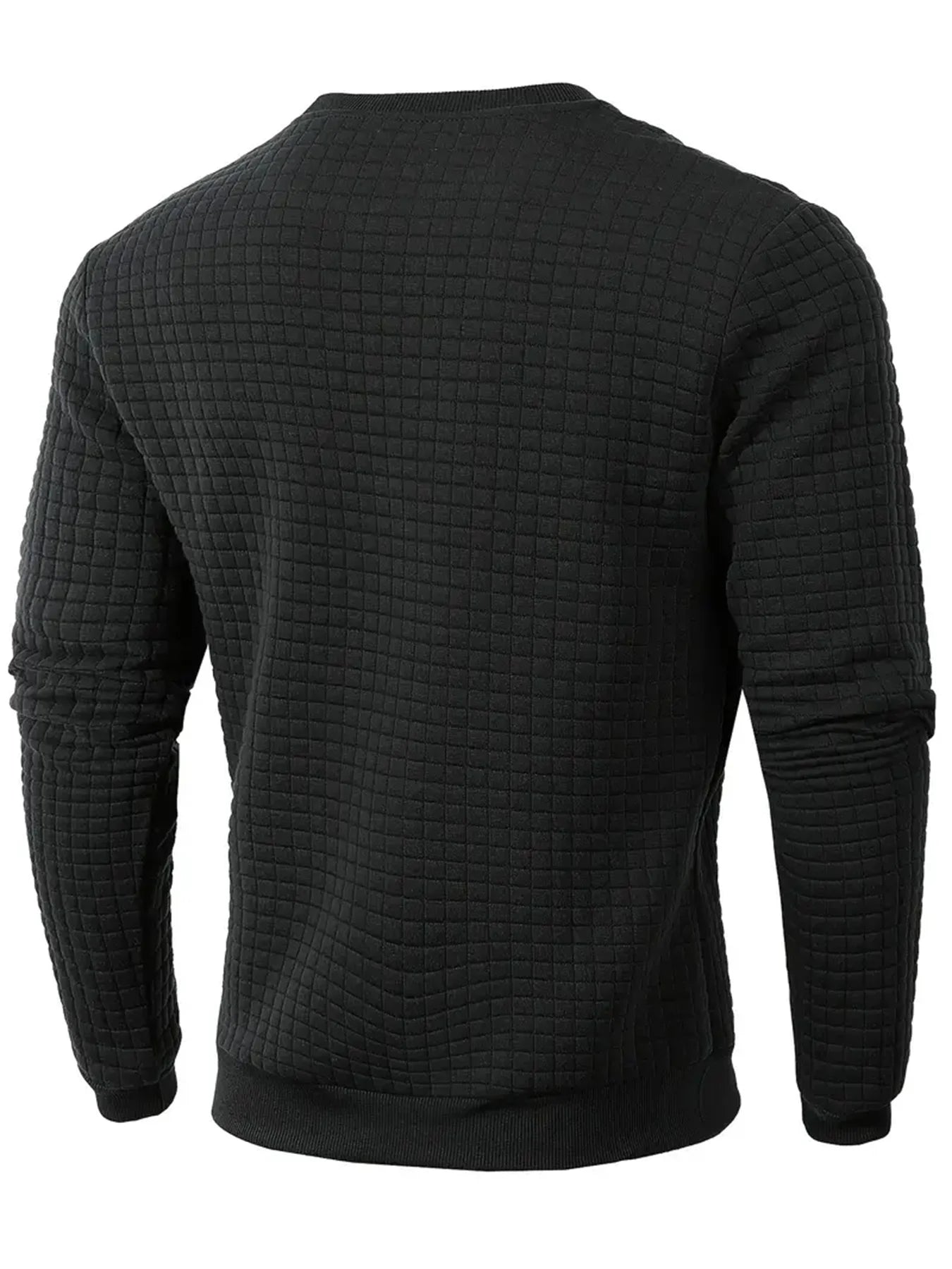 Pull en Maille Texturée à Col Rond pour Homme