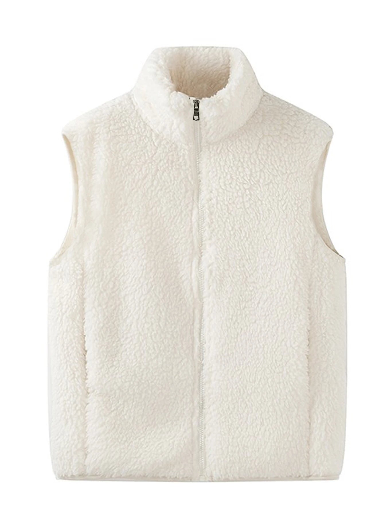 Gilet sans manches en matière synthétique à col mao pour homme