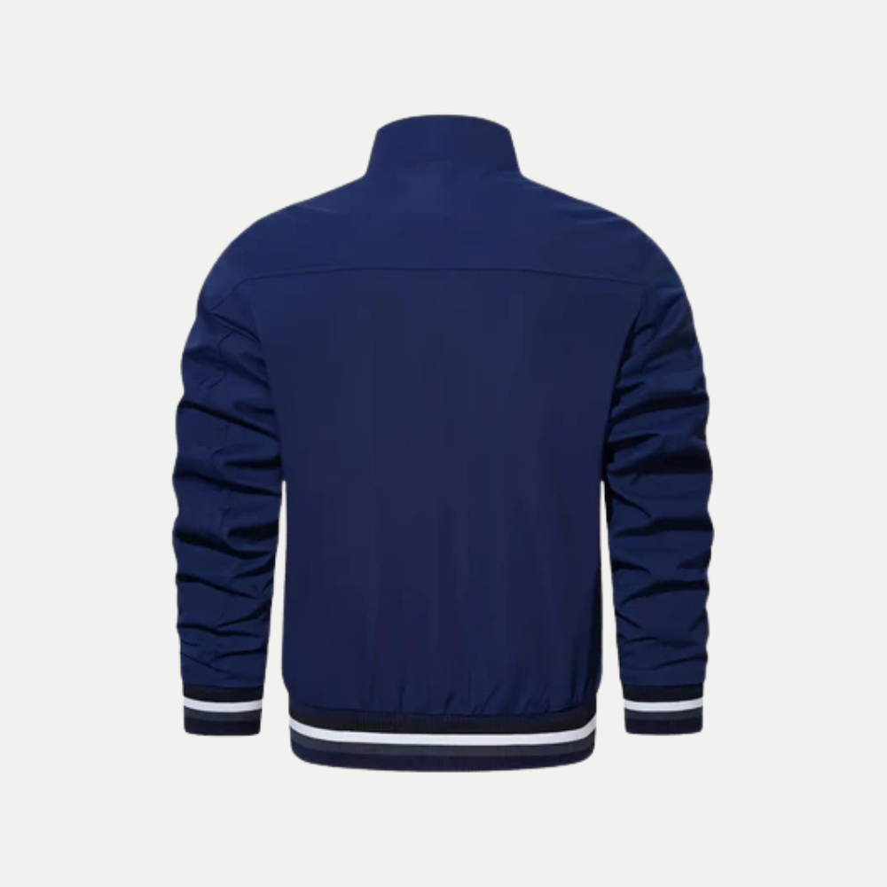 Vest med lynlås og høj krave til mænd