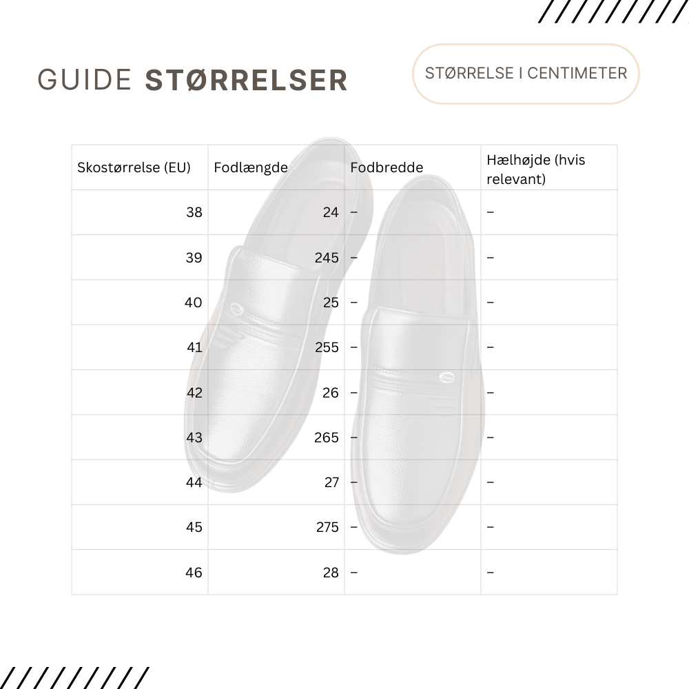 Størrelsesguide