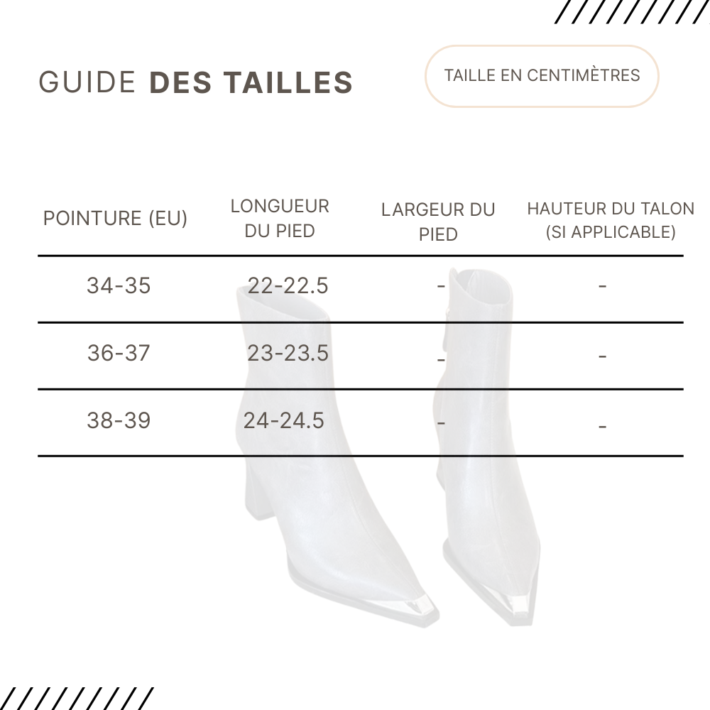 Guides des Tailles