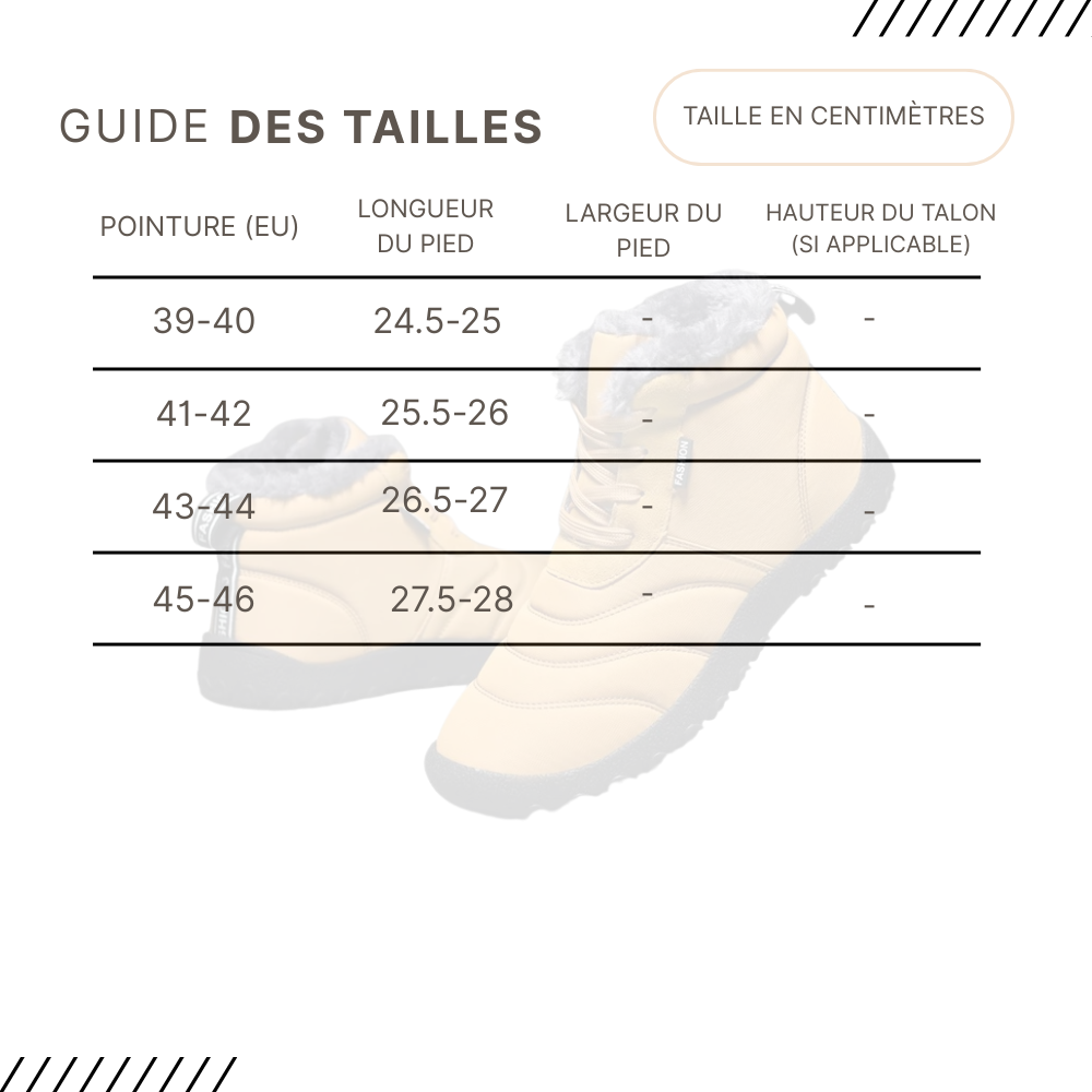 Guides des Tailles