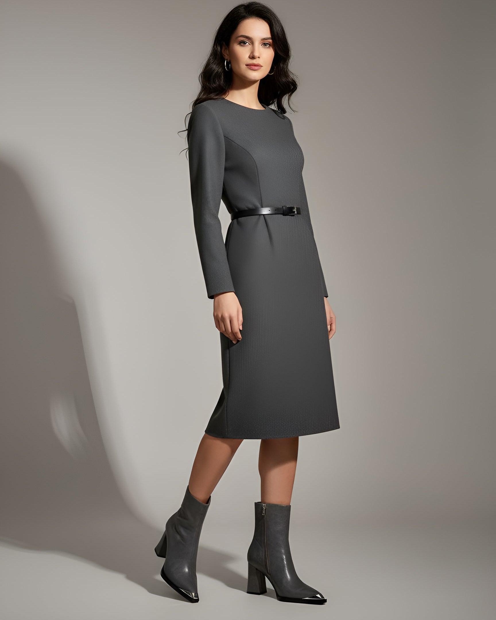 Bottes à Talons Hauts Mi-Mollet à Bout Pointu pour Femme