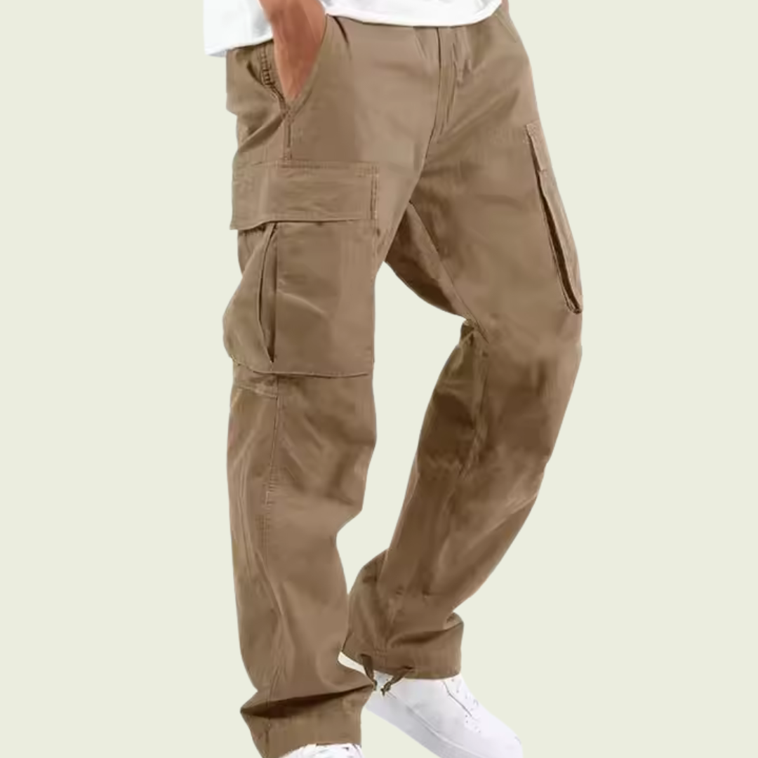 Pantalon Cargo Homme | Taille Élastique avec Cordon et Poches Latérales