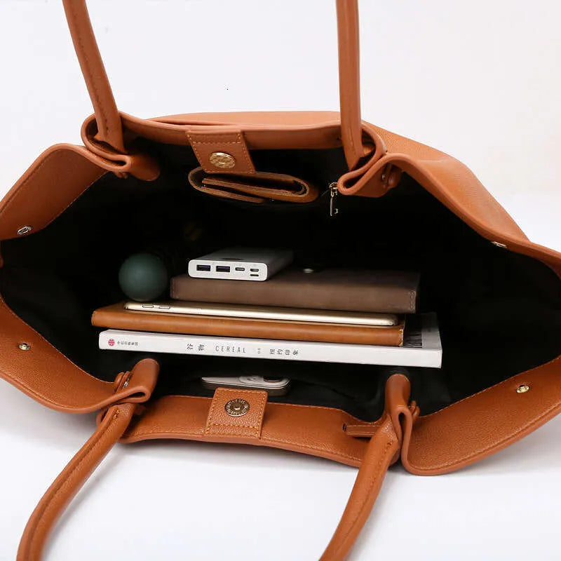 Sac cabas structuré à soufflets latéraux pour femme