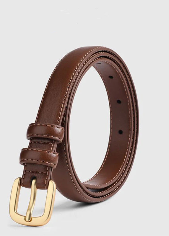 Unisex PU-bælte med Ensfarvet Metaltspænde