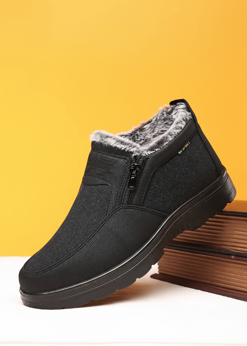 Vinterstøvler med imiteret pelsfor til mænd