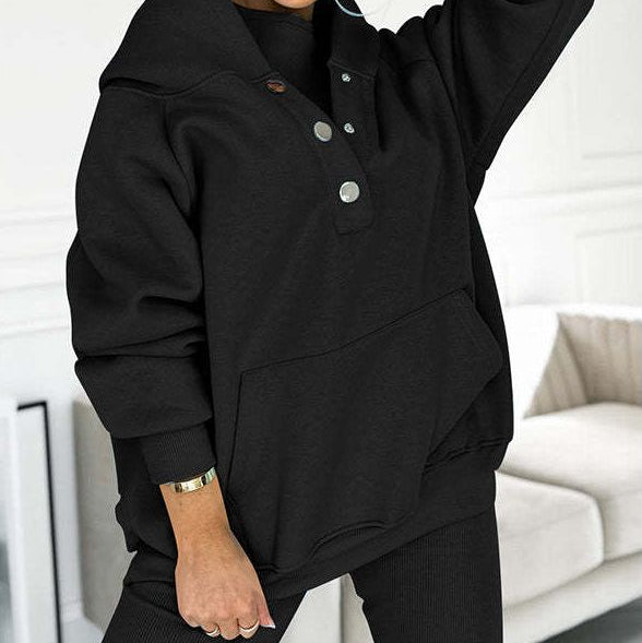 Ensemble Femme 3 Pièces | Sweat à Capuche, Veste Sans Manches et Pantalon